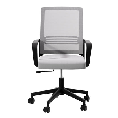 Artiss Mesh Office Chair Mid Back Grey-Office Chairs-PEROZ Accessories