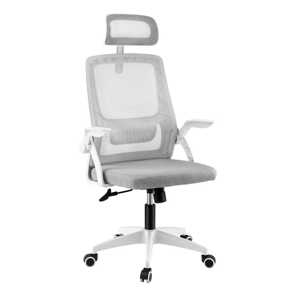 Artiss Ergonomic Office Chair Computer Desk Chairs Headrest Adjustable Grey-Furniture > Office > Office &amp; Desk Chairs-PEROZ Accessories