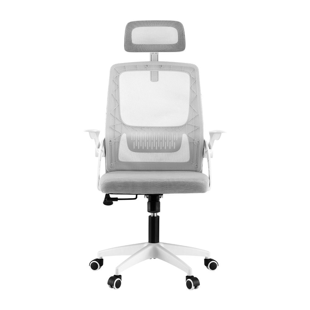Artiss Ergonomic Office Chair Computer Desk Chairs Headrest Adjustable Grey-Furniture > Office > Office &amp; Desk Chairs-PEROZ Accessories