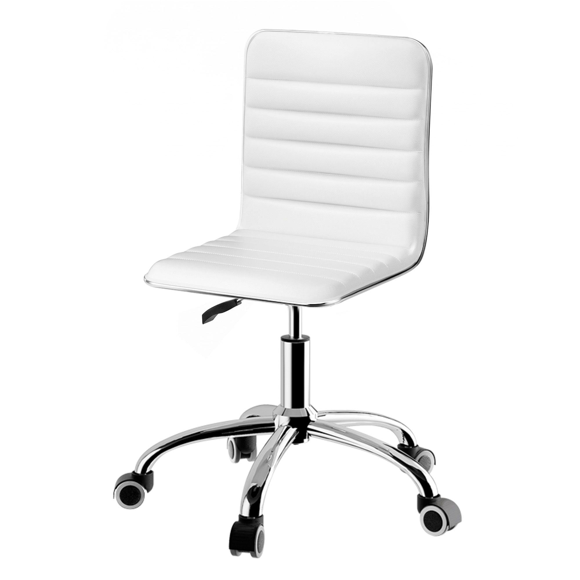 Artiss Office Chair Conference Chairs PU Leather Low Back White-Office Chairs-PEROZ Accessories