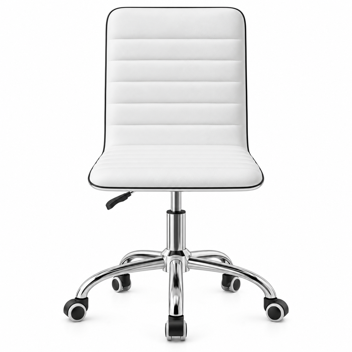 Artiss Office Chair Conference Chairs PU Leather Low Back White-Office Chairs-PEROZ Accessories