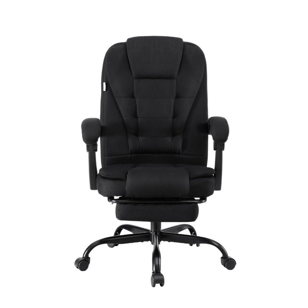 Artiss Office Chair Executive Fabric Seat Racing Computer Desk Chairs Footrest-Furniture > Office > Office &amp; Desk Chairs-PEROZ Accessories