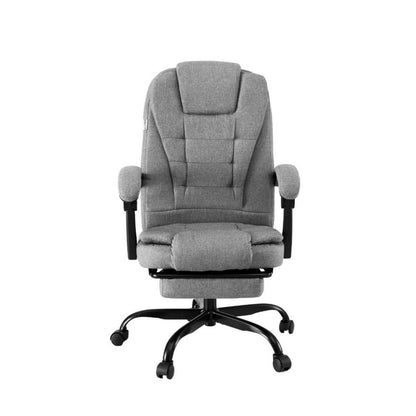 Artiss Office Chair Executive Fabric Seat Racing Computer Desk Chairs Footrest-Furniture > Office > Office &amp; Desk Chairs-PEROZ Accessories