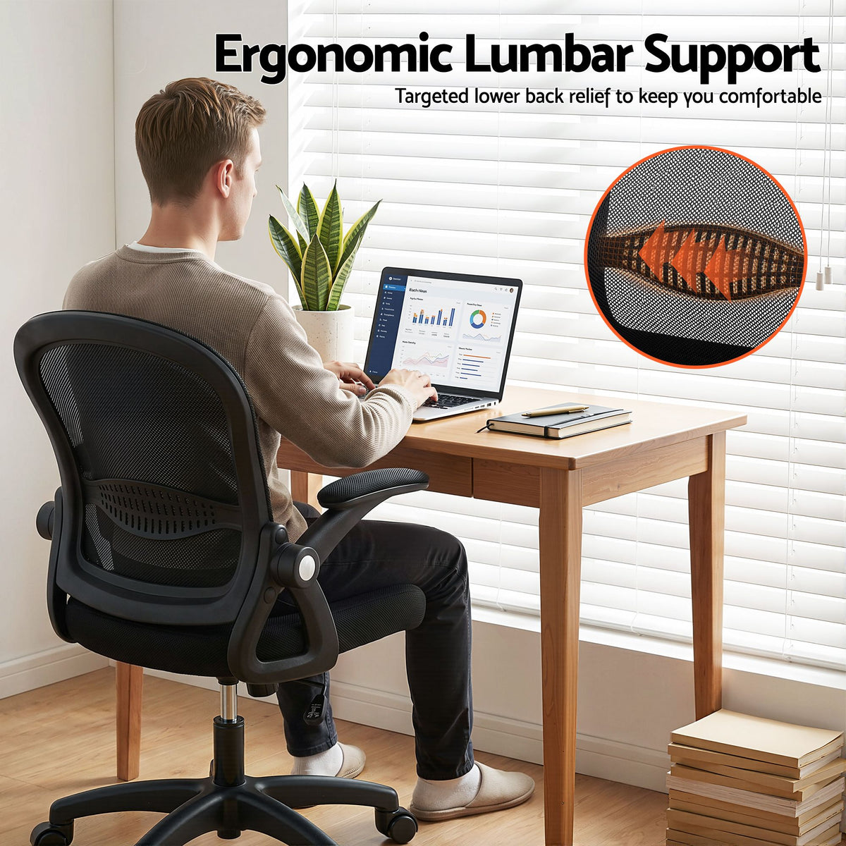 Artiss Mesh Office Chair Computer Gaming Desk Chairs Work Study Mid Back-Furniture > Office > Office &amp; Desk Chairs-PEROZ Accessories