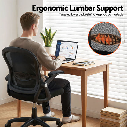 Artiss Mesh Office Chair Computer Gaming Desk Chairs Work Study Mid Back-Furniture > Office > Office &amp; Desk Chairs-PEROZ Accessories