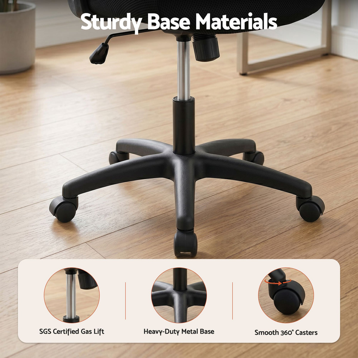 Artiss Mesh Office Chair Computer Gaming Desk Chairs Work Study Mid Back-Furniture > Office > Office &amp; Desk Chairs-PEROZ Accessories