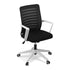 Artiss Ergonomic Office Chair Mesh Computer Desk Chairs with Lumbar Support, Height Adjustment Swivel Chair Mid Back for Home Office Study, Black and White-Furniture > Office > Office & Desk Chairs-PEROZ Accessories
