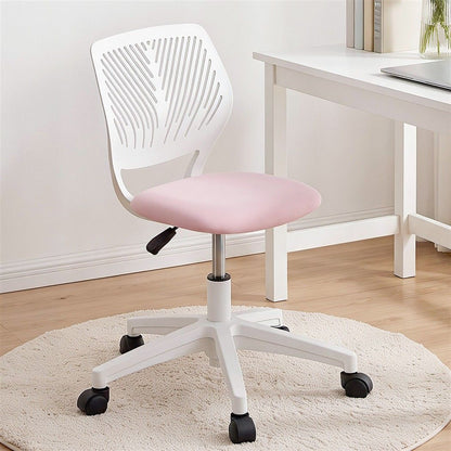 Artiss Ergonomic Office Chair Armless Study Chair Height Adjustable for Girls Boys Teens Pink-Furniture > Office > Office &amp; Desk Chairs-PEROZ Accessories