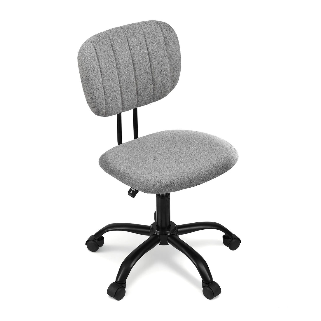 Artiss Armless Office Chair with Wheels, Ergonomic 360° Swivel Home Office Desk Chair, Height Adjustable Computer Task Chair with Fabric Back and Seat for Small Space, Grey-Furniture > Office > Office &amp; Desk Chairs-PEROZ Accessories