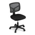 Artiss Armless Office Chair with Wheels, Ergonomic 360° Swivel Home Office Desk Chair, Height Adjustable Computer Task Chair with Fabric Back and Seat for Small Space, Black-Furniture > Office > Office & Desk Chairs-PEROZ Accessories