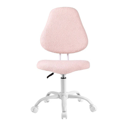 Artiss Armless Office Chair Ergonomic Soft Fleece Height Adjustable Vanity Desk Chair Pink-Furniture > Office > Office &amp; Desk Chairs-PEROZ Accessories