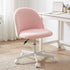 Artiss Office Chair Armless Swivel Vanity Desk Chair with Wheels Teddy Fleece Pink-Furniture > Office > Office & Desk Chairs-PEROZ Accessories