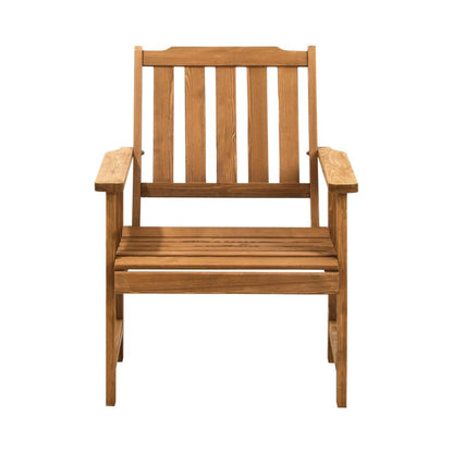 Livsip Outdoor Armchair Wooden Patio Furniture Chairs Garden Seat Brown-Outdoor Patio Sets-PEROZ Accessories