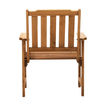Livsip Outdoor Armchair Wooden Patio Furniture Chairs Garden Seat Brown-Outdoor Patio Sets-PEROZ Accessories