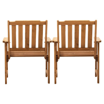 Livsip Outdoor Armchair Wooden Patio Furniture Set of 2 Chairs Set Garden Seat-Outdoor Patio Sets-PEROZ Accessories
