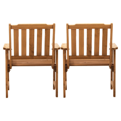 Livsip Outdoor Armchair Wooden Patio Furniture Set of 2 Chairs Set Garden Seat-Outdoor Patio Sets-PEROZ Accessories