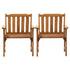 Livsip Outdoor Armchair Wooden Patio Furniture Set of 2 Chairs Set Garden Seat-Outdoor Patio Sets-PEROZ Accessories