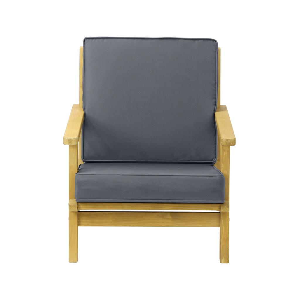 Livsip Outdoor Armchair Furniture Sun Lounge Wood Chair Patio Beach Garden Sofa-Outdoor Patio Sets-PEROZ Accessories