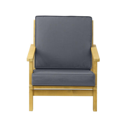 Livsip Outdoor Armchair Furniture Sun Lounge Wood Chair Patio Beach Garden Sofa-Outdoor Patio Sets-PEROZ Accessories