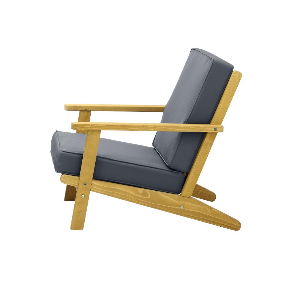 Livsip Outdoor Armchair Furniture Sun Lounge Wood Chair Patio Beach Garden Sofa-Outdoor Patio Sets-PEROZ Accessories