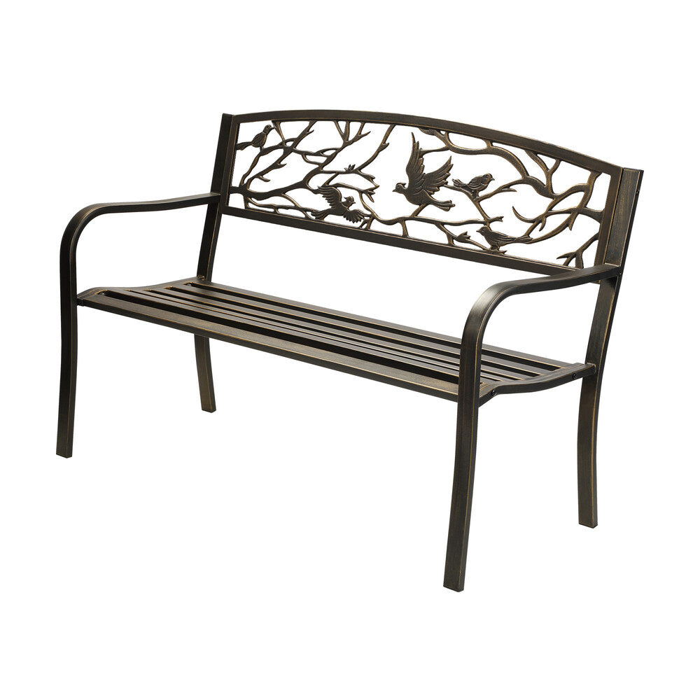 Livsip Garden Bench Park Lounge Patio Chair Backyard 3 Seater Outdoor Furniture-Outdoor Benches-PEROZ Accessories