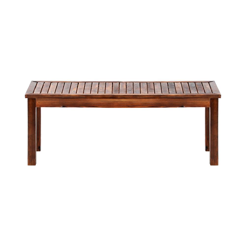 Livsip Wood Patio Dining Chair 120cm Garden Bench Outdoor Slatted Seat Furniture-Garden Benches-PEROZ Accessories