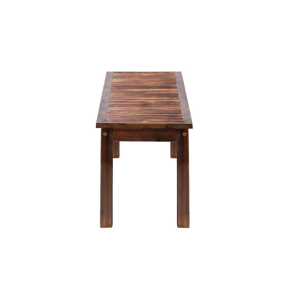 Livsip Wood Patio Dining Chair 120cm Garden Bench Outdoor Slatted Seat Furniture-Garden Benches-PEROZ Accessories