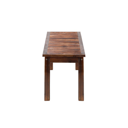 Livsip Wood Patio Dining Chair 120cm Garden Bench Outdoor Slatted Seat Furniture-Outdoor Benches-PEROZ Accessories