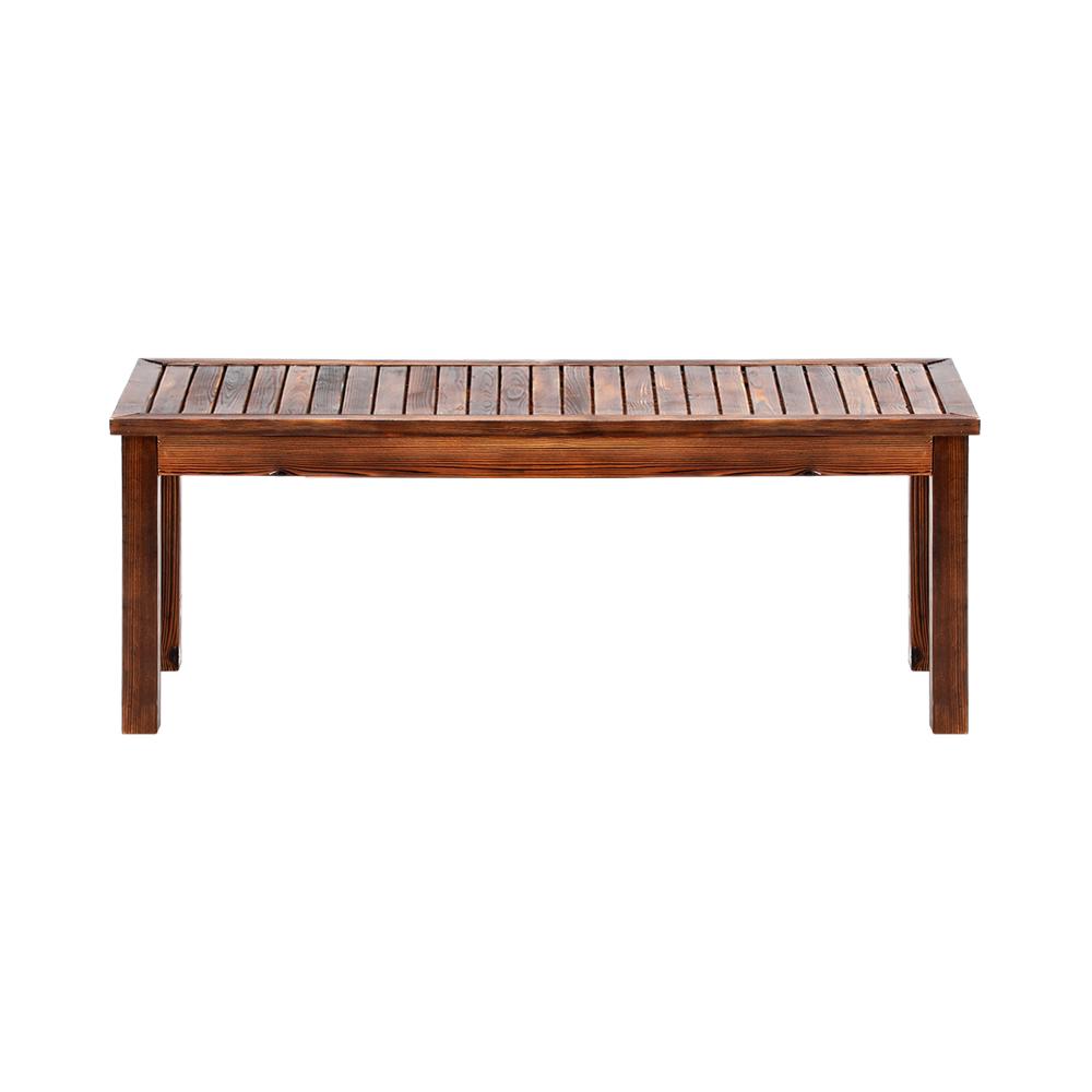 Livsip Wood Patio Dining Chair 120cm Garden Bench Outdoor Slatted Seat Furniture-Garden Benches-PEROZ Accessories