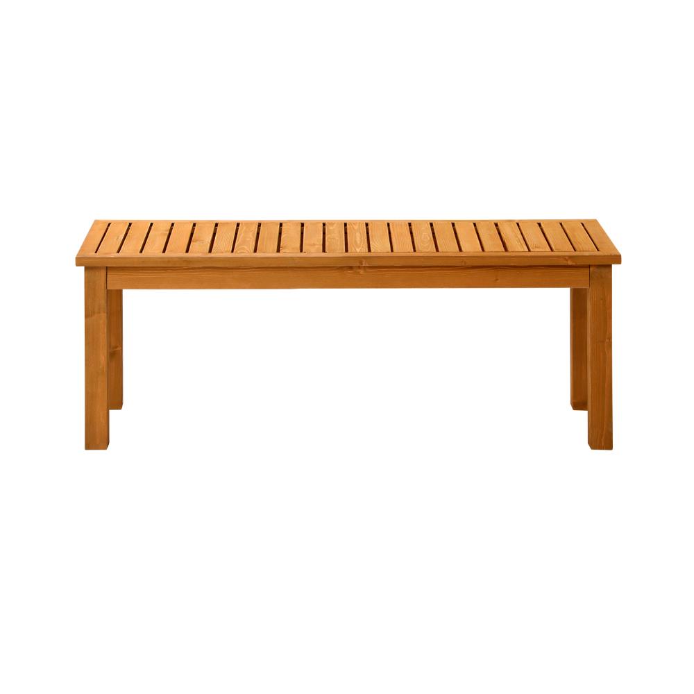 Livsip 120cm Garden Bench Outdoor Slatted Seat Wood Patio Dining Chair 2 Seater-Garden Benches-PEROZ Accessories