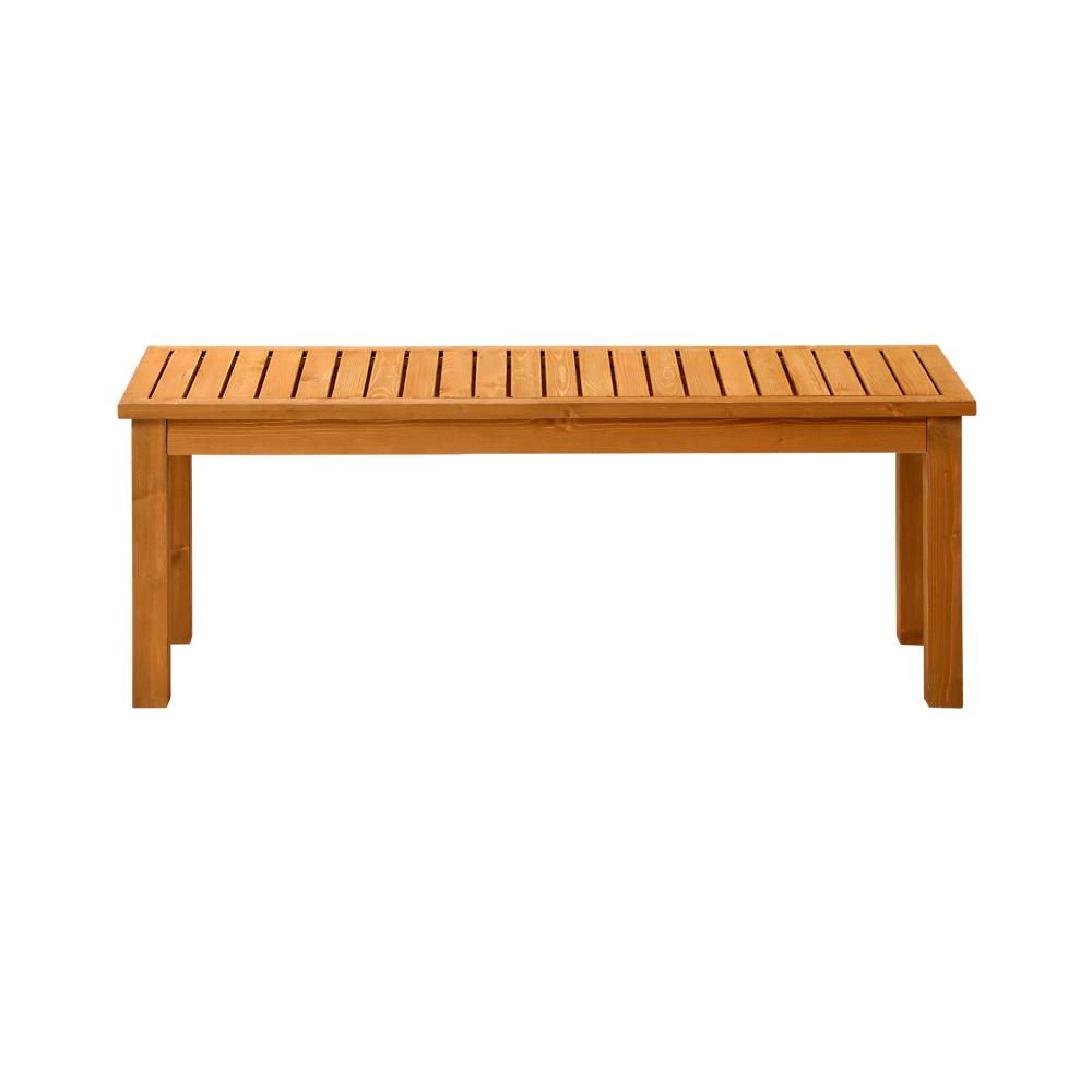Livsip 120cm Garden Bench Outdoor Slatted Seat Wood Patio Dining Chair 2 Seater-Garden Benches-PEROZ Accessories