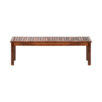 Livsip 150cm Garden Bench Outdoor Wood Patio Furniture Dining Chair Slatted Seat-Outdoor Benches-PEROZ Accessories