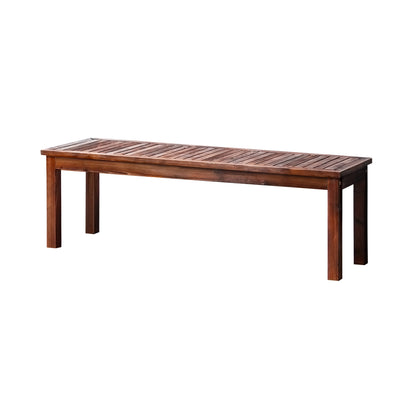 Livsip 150cm Garden Bench Outdoor Wood Patio Furniture Dining Chair Slatted Seat-Outdoor Benches-PEROZ Accessories