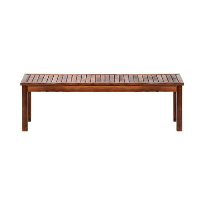 Livsip 150cm Garden Bench Outdoor Wood Patio Furniture Dining Chair Slatted Seat-Outdoor Benches-PEROZ Accessories