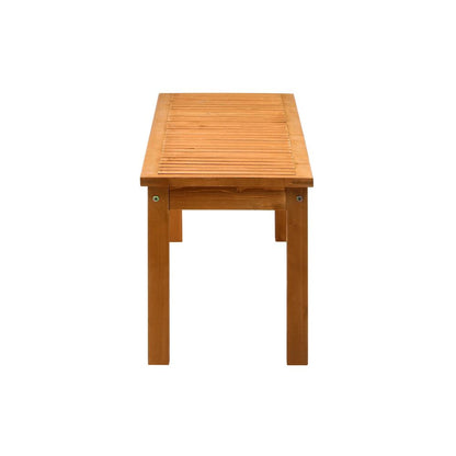 Livsip 150cm Garden Bench Outdoor Wood Patio Dining Chair Slatted Seat 3 Seater-Garden Benches-PEROZ Accessories