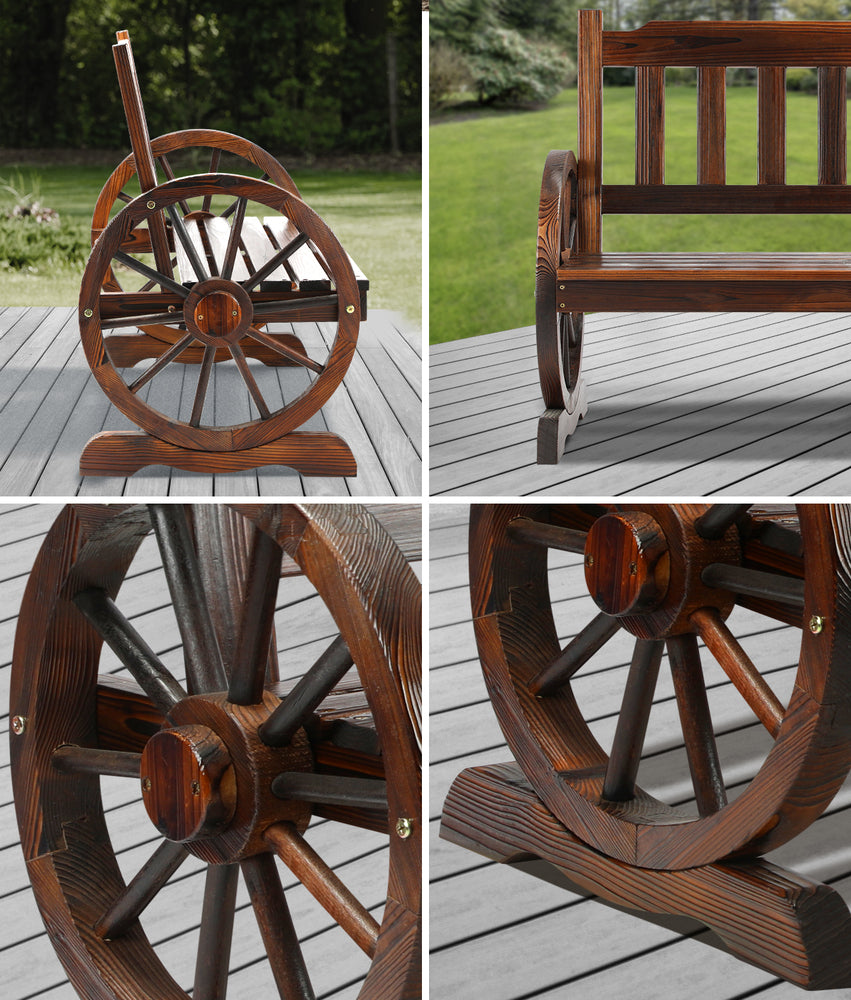 Livsip Garden Bench Wagon Chairs Wheel Chair Backyard Lounge-Wagon Chair-PEROZ Accessories