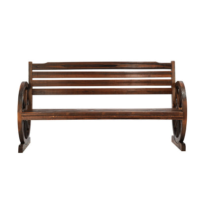 Livsip Garden Bench 3 Seater Outdoor Furniture Wooden Wagon Chair Patio Lounge-Outdoor Benches-PEROZ Accessories