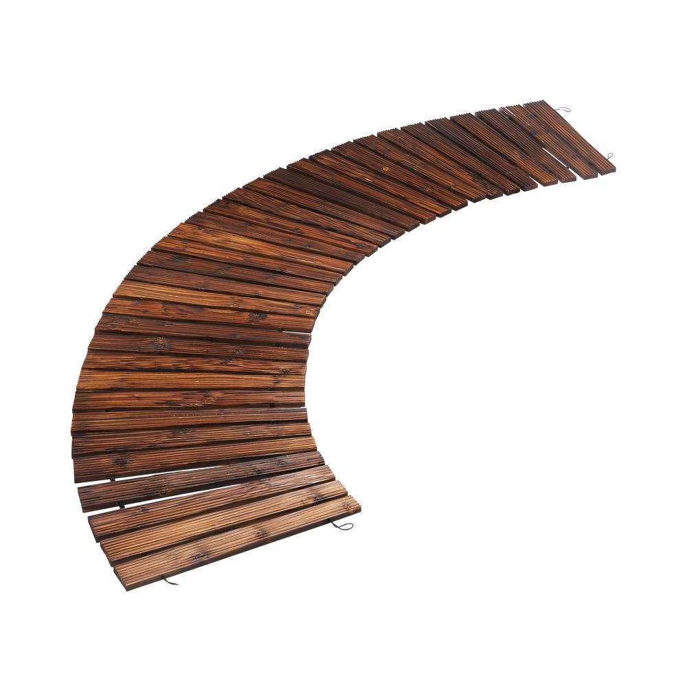 Livsip Garden Wooden Pathway 8ft Roll-Out Curved-Garden Pathways-PEROZ Accessories
