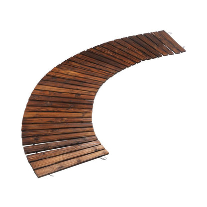 Livsip Garden Wooden Pathway 8ft Roll-Out Curved-Garden Pathways-PEROZ Accessories