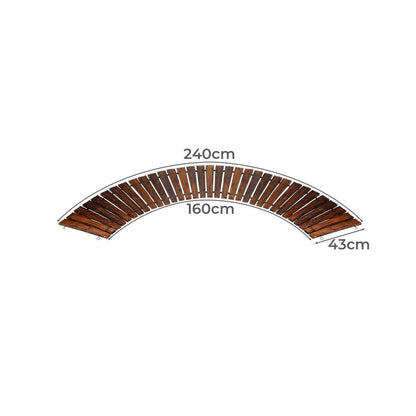 Livsip Garden Wooden Pathway 8ft Roll-Out Curved-Garden Pathways-PEROZ Accessories
