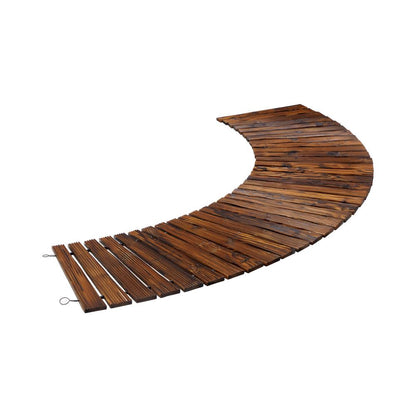 Livsip Garden Wooden Pathway 8ft Roll-Out Curved-Garden Pathways-PEROZ Accessories