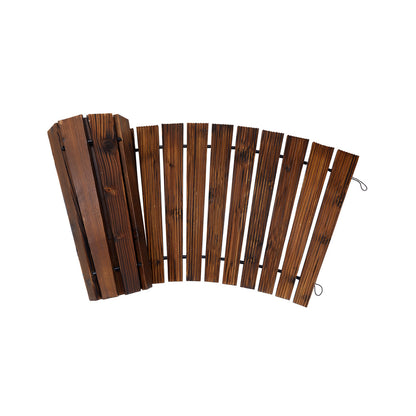 Livsip 2PC Garden Wooden Pathway 8ft Roll-Out Curved-Garden Pathways-PEROZ Accessories