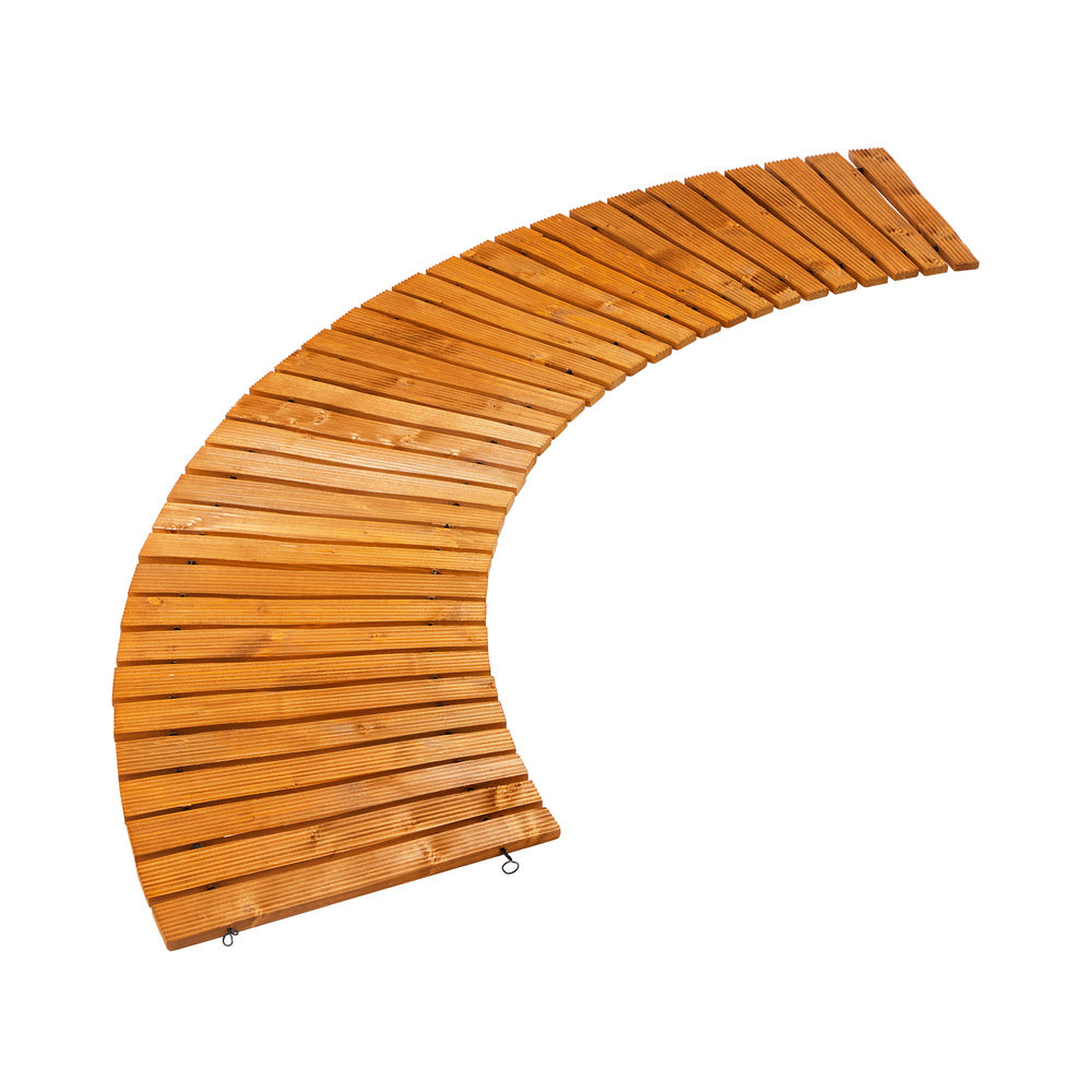 Livsip Garden Wooden Pathway 8ft Curved Roll-Out-Garden Pathways-PEROZ Accessories