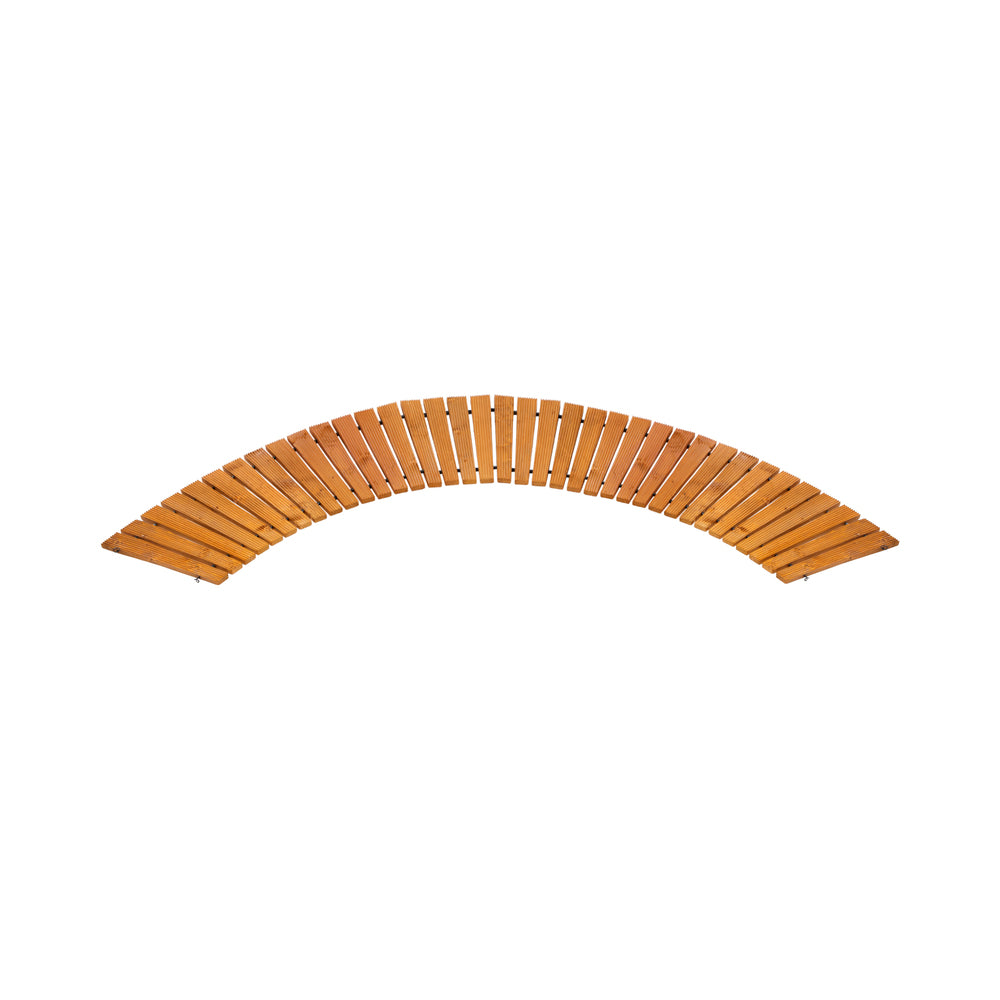 Livsip Garden Wooden Pathway 8ft Curved Roll-Out-Garden Pathways-PEROZ Accessories
