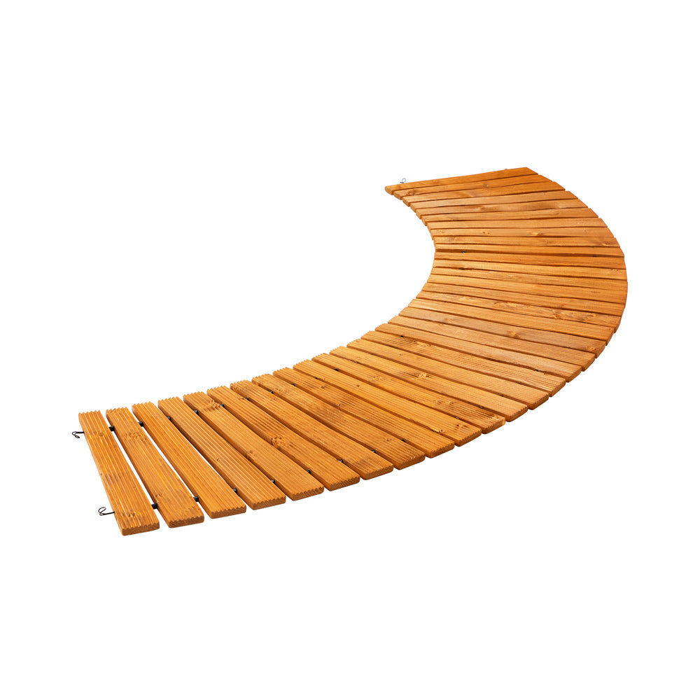 Livsip Garden Wooden Pathway 8ft Curved Roll-Out-Garden Pathways-PEROZ Accessories
