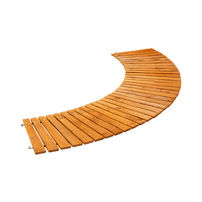 Livsip Garden Wooden Pathway 8ft Curved Roll-Out-Garden Pathways-PEROZ Accessories
