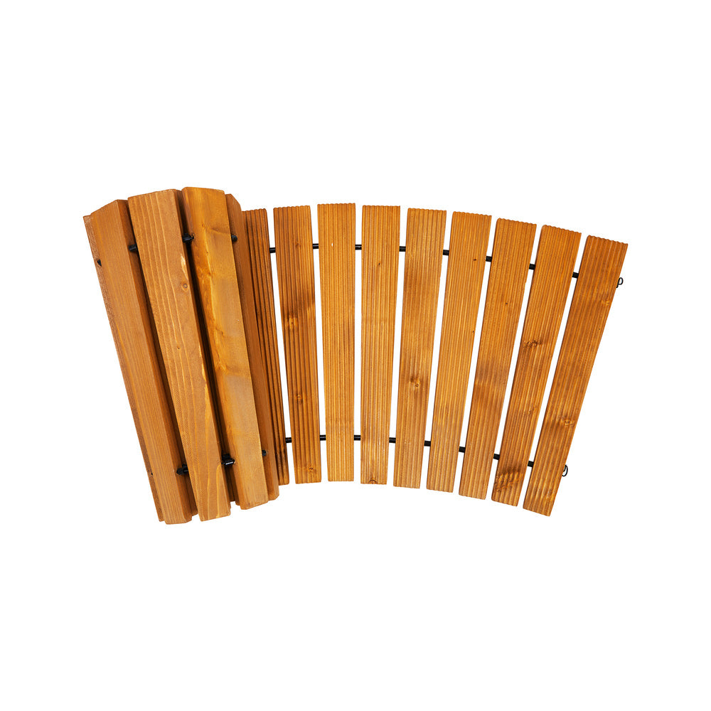 Livsip Garden Wooden Pathway 8ft Curved Roll-Out-Garden Pathways-PEROZ Accessories