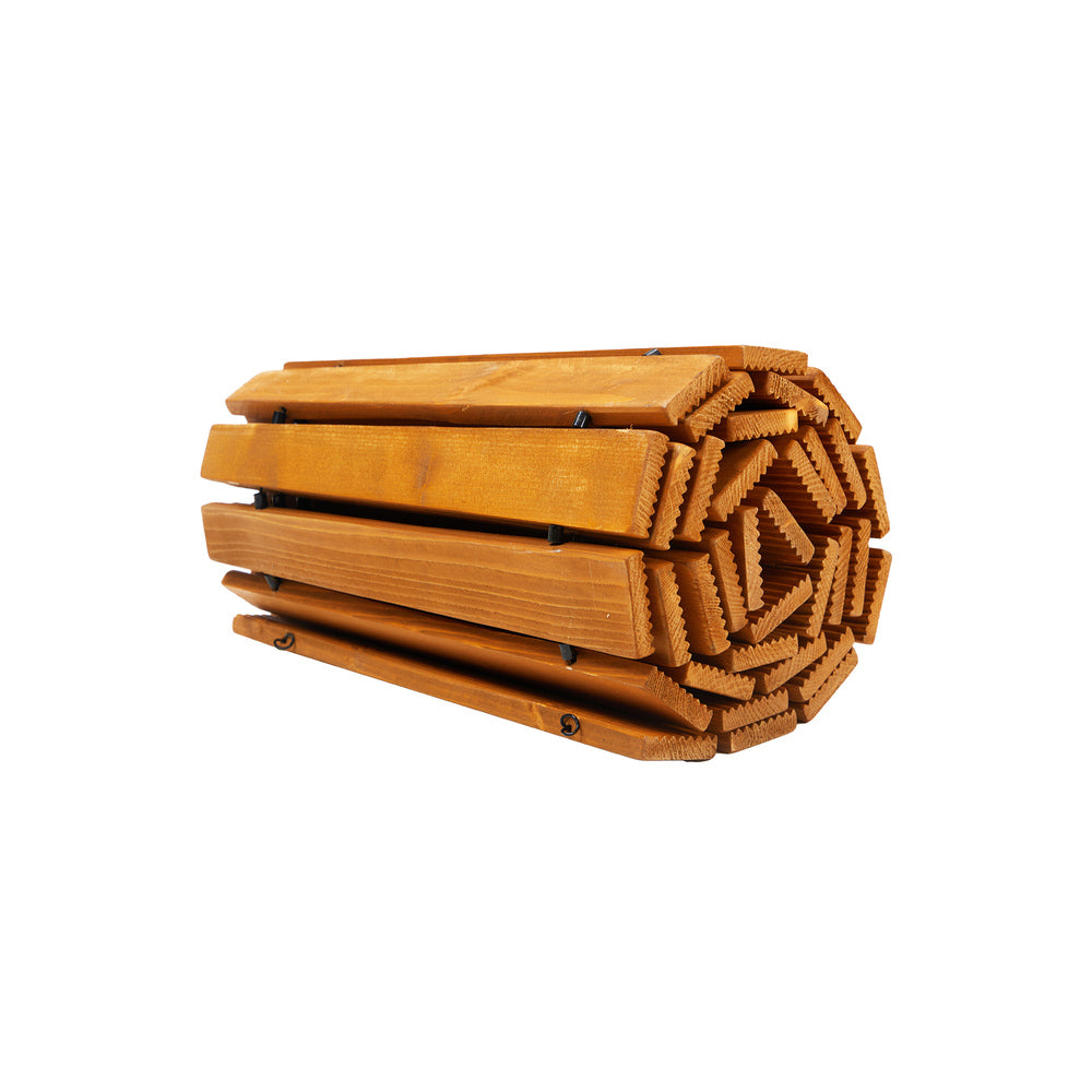 Livsip Garden Wooden Pathway 8ft Curved Roll-Out-Garden Pathways-PEROZ Accessories