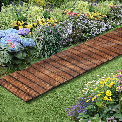 Livsip Garden Wooden Pathway 8ft Roll-Out Straight Walkway-Garden Pathways-PEROZ Accessories