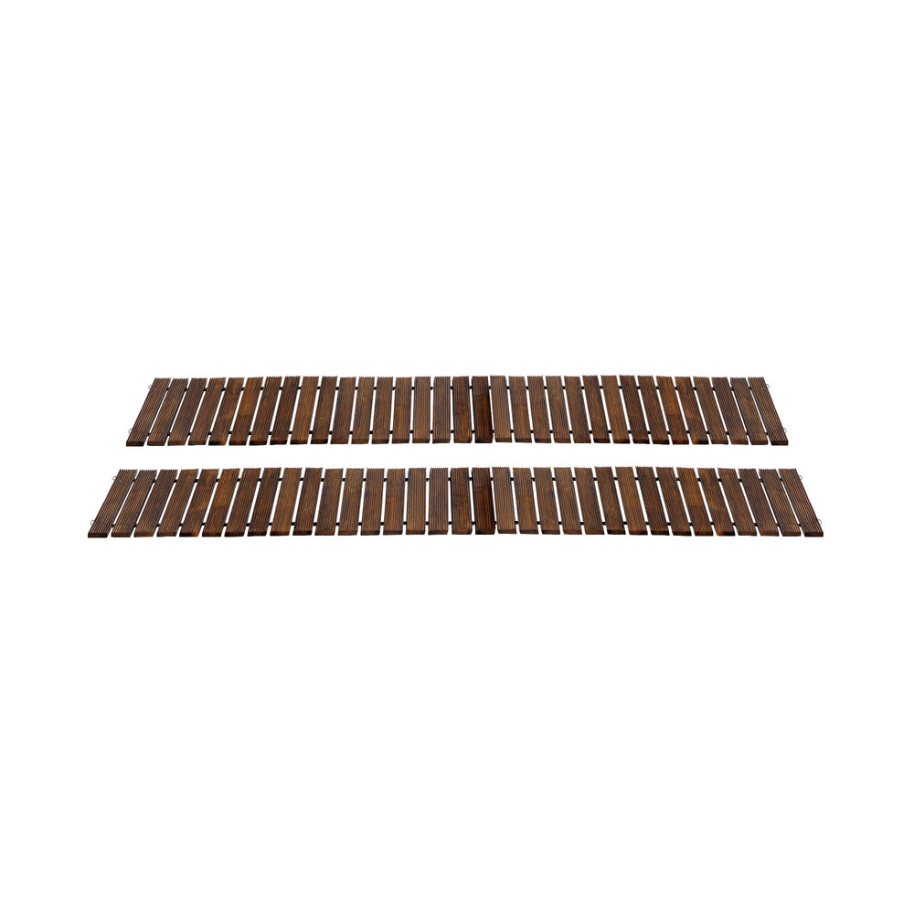 Livsip 2PC Garden Wooden Pathway 8ft Roll-Out Straight Walkway-Garden Pathways-PEROZ Accessories